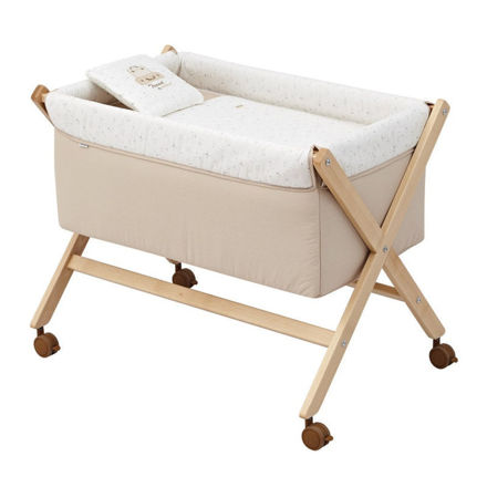 Picture of Babyseng/vugge Beige m. krydsede ben i træ