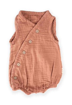 Picture of Dragt - romper muslin - brun - ass. str.